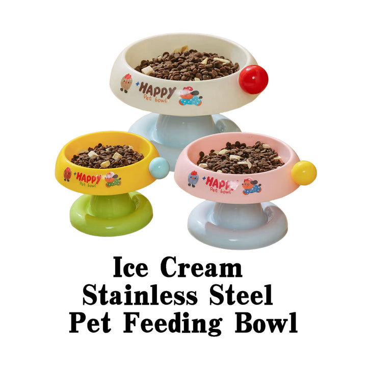 Ice Cream Stainless Steel Pet Feeding Bowl - Pawtique