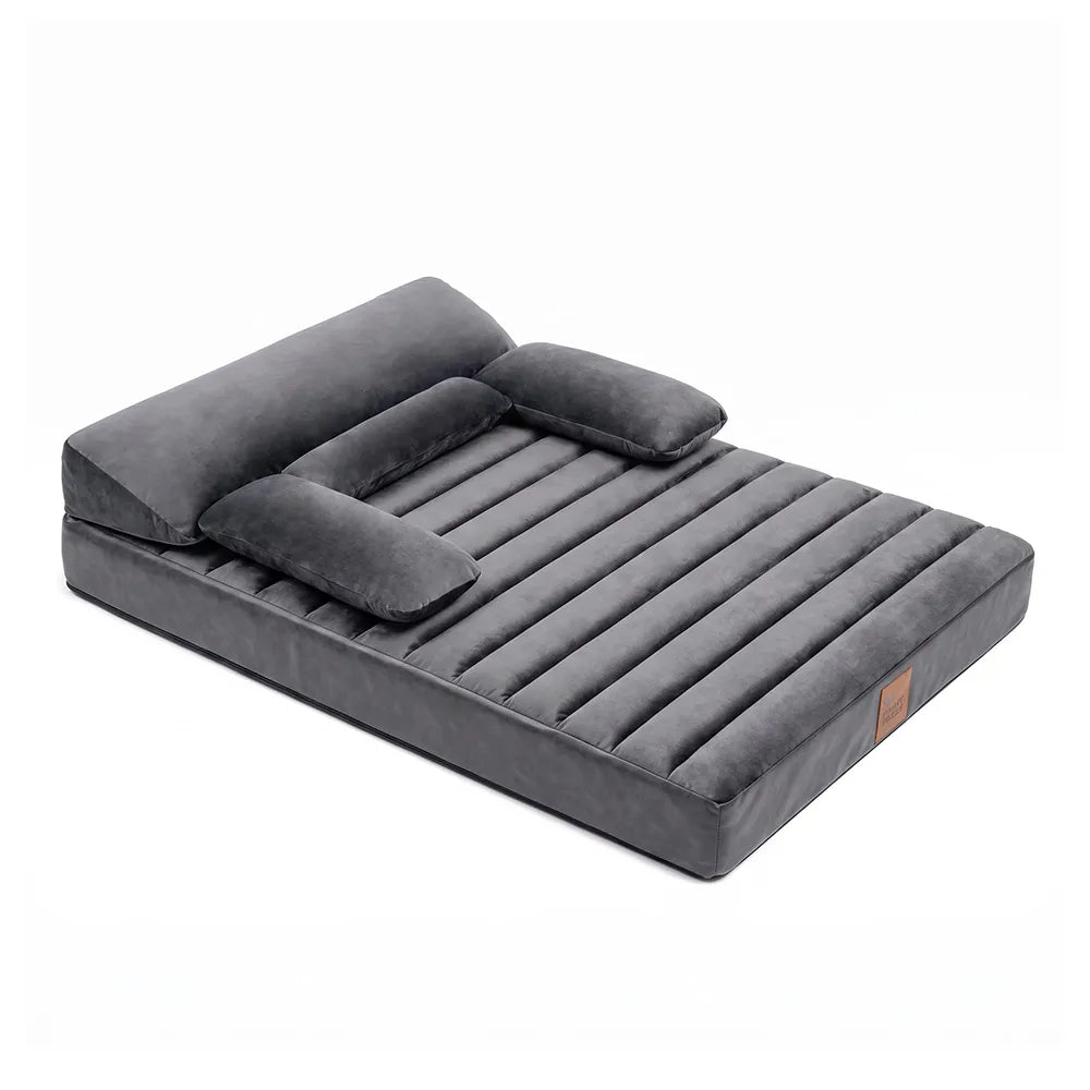 Pawtique LuxeNest™ Orthopedic Bolster Dog Sofa Bed