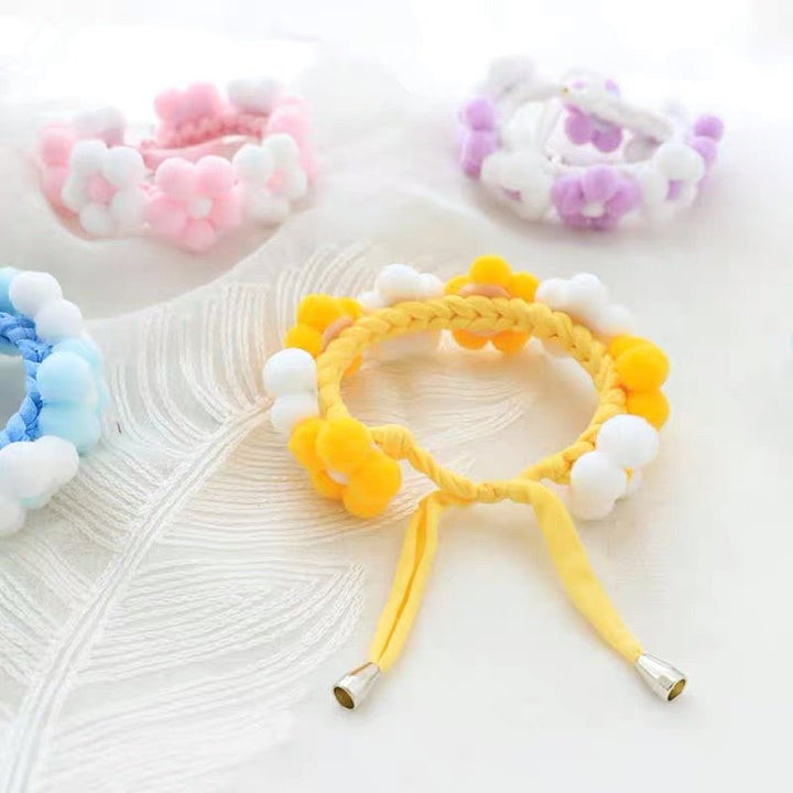 Knitted Flower Cat Dog Collar - Pawtique