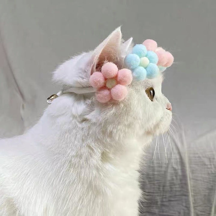 Knitted Flower Cat Dog Collar - Pawtique