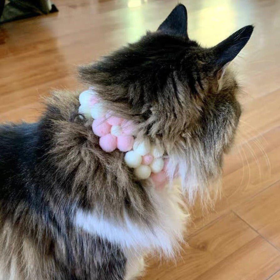 Knitted Flower Cat Dog Collar - Pawtique