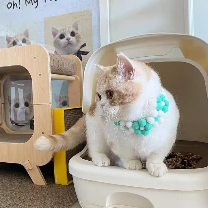 Knitted Flower Cat Dog Collar - Pawtique