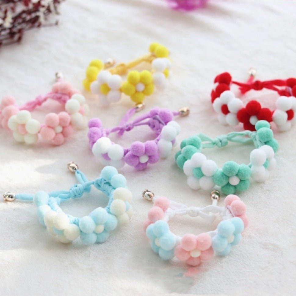 Knitted Flower Cat Dog Collar - Pawtique