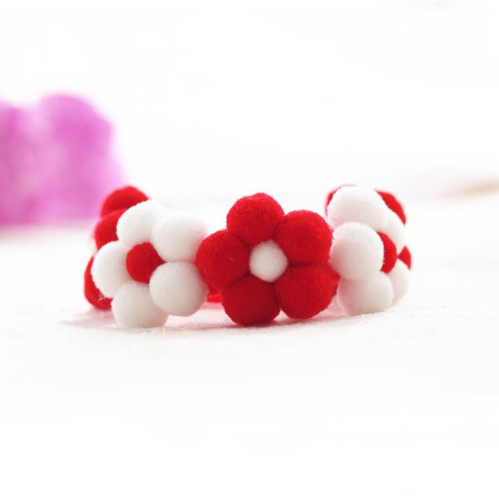 Knitted Flower Cat Dog Collar - Pawtique