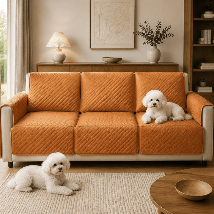 LeatherAir Water-Resistant Quilted Modular Sofa Protector - Pawtique