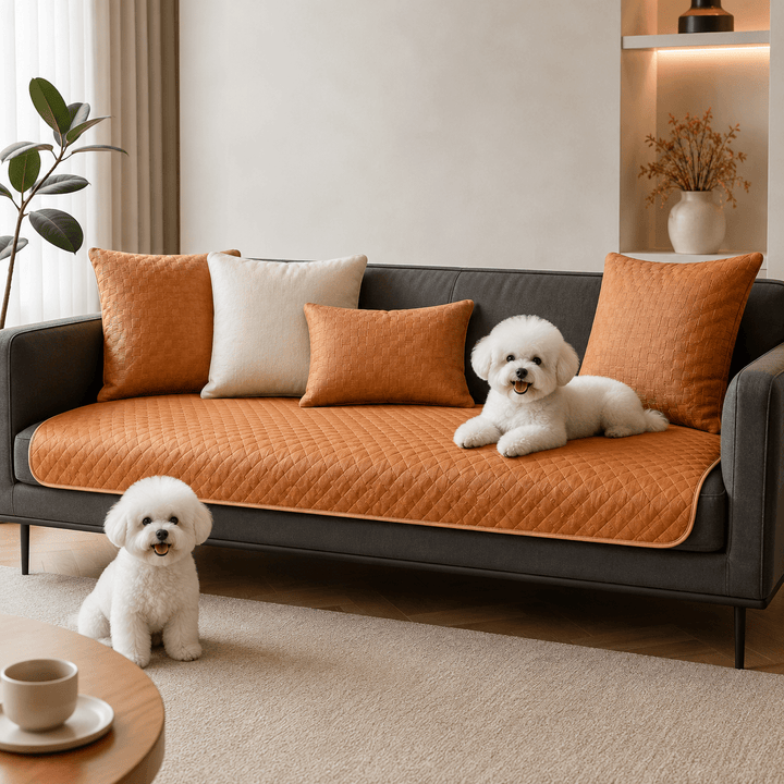 LeatherAir Water-Resistant Quilted Modular Sofa Protector - Pawtique