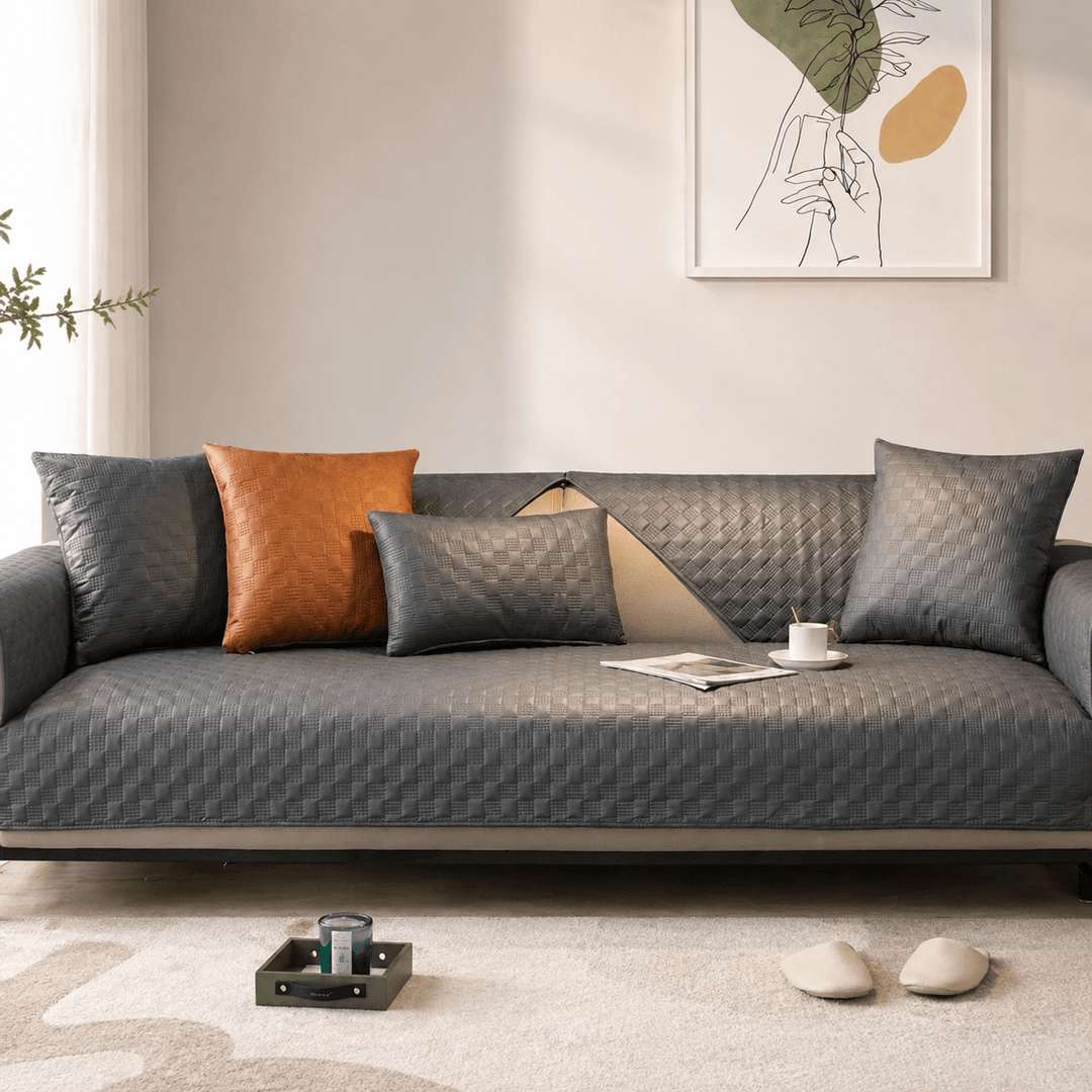 LeatherAir Water-Resistant Quilted Modular Sofa Protector - Pawtique