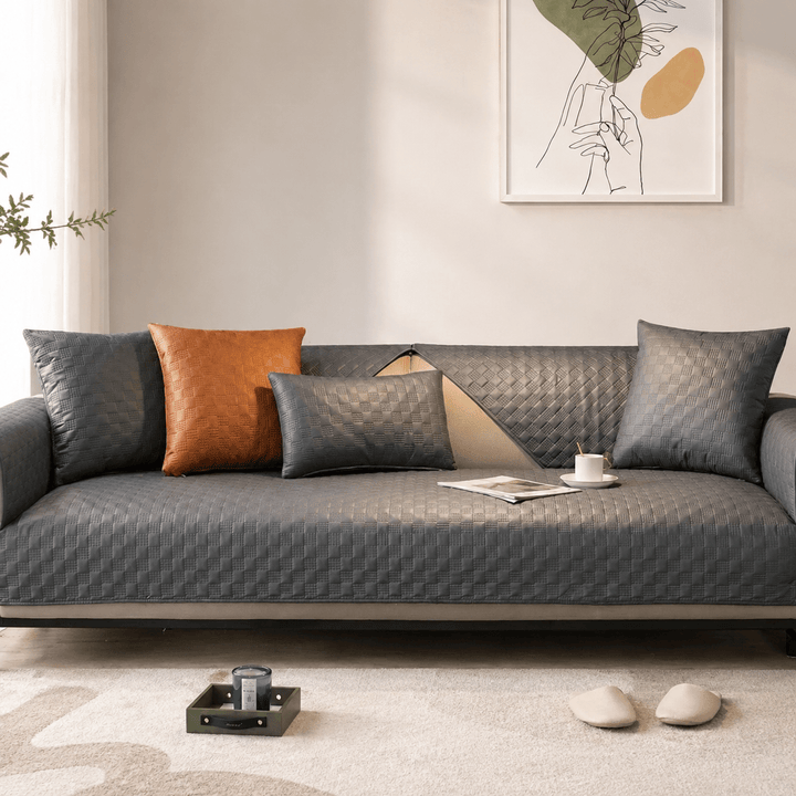 LeatherAir Water-Resistant Quilted Modular Sofa Protector - Pawtique