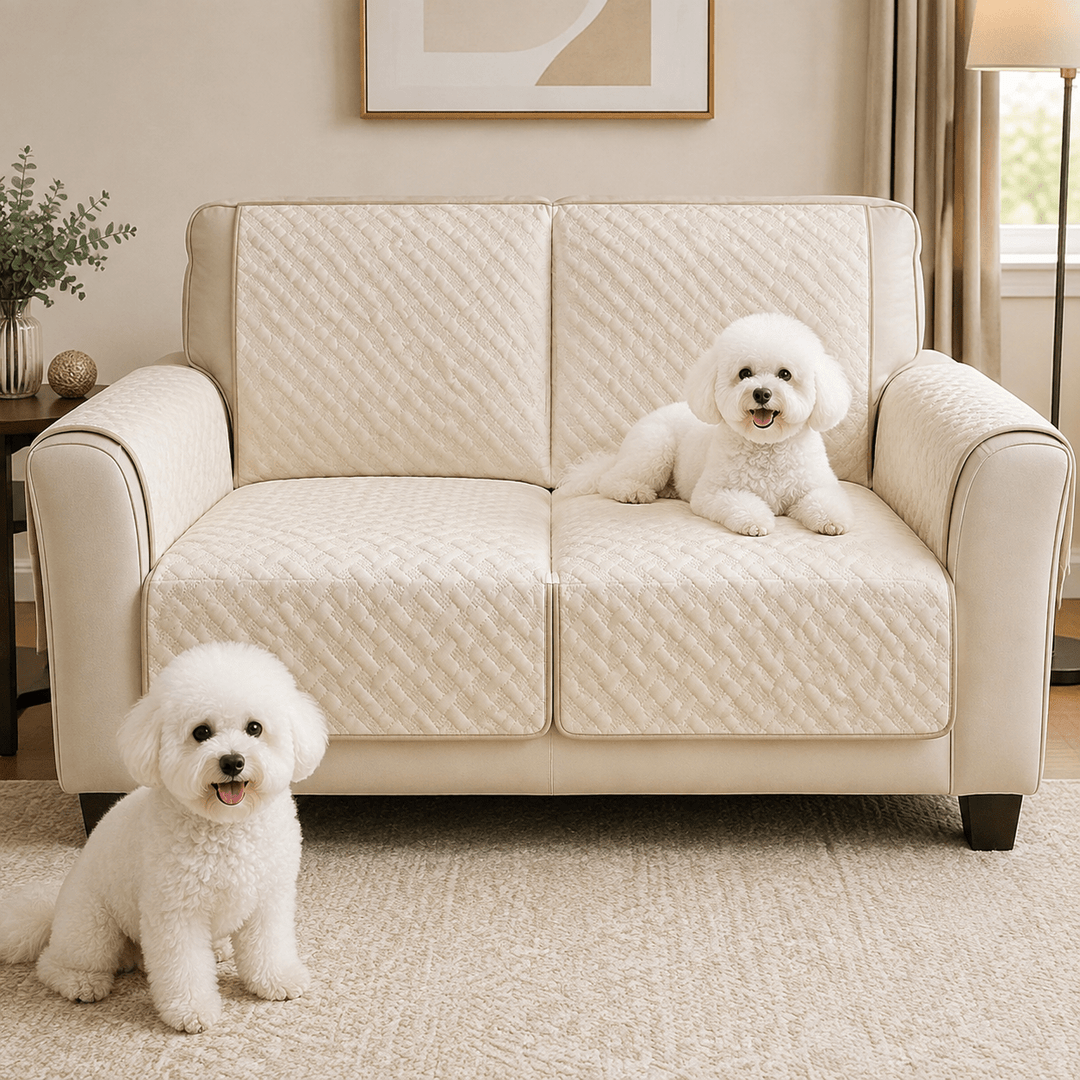LeatherAir Water-Resistant Quilted Modular Sofa Protector - Pawtique