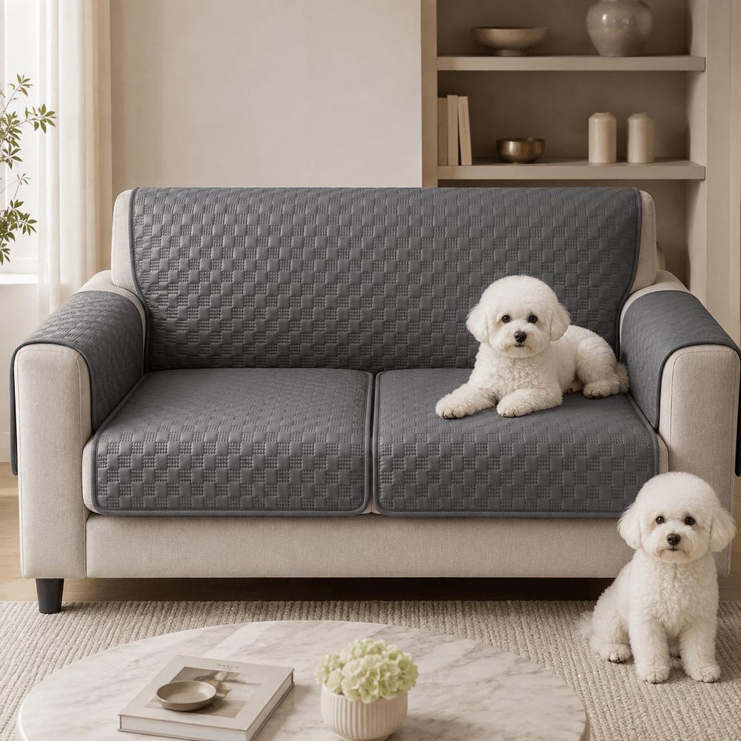 LeatherAir Water-Resistant Quilted Modular Sofa Protector - Pawtique