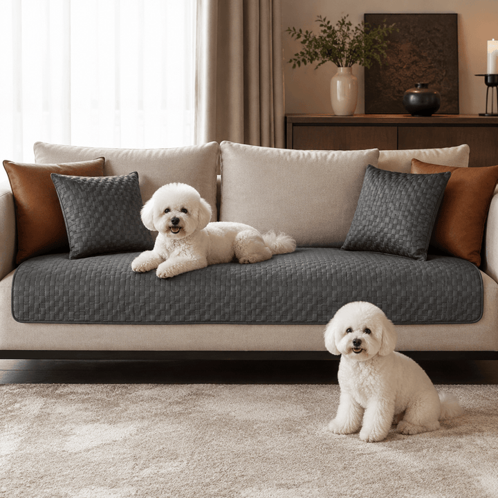 LeatherAir Water-Resistant Quilted Modular Sofa Protector - Pawtique