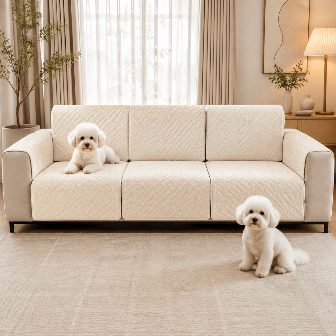 LeatherAir Water-Resistant Quilted Modular Sofa Protector - Pawtique