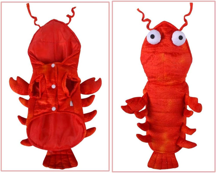 Lobster Dog Costume - Halloween Lobster Costume for Dogs, Halloween Costumes for Small Medium Large Dogs Lobster Pet Halloween Costumes Dog Cosplay Costume for Christmas Special Events Photo Props - Pawtique