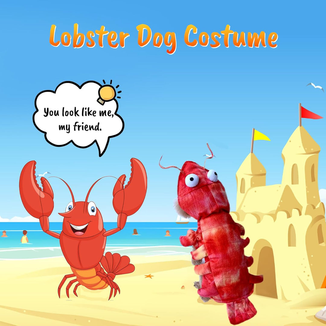 Lobster Dog Costume - Halloween Lobster Costume for Dogs, Halloween Costumes for Small Medium Large Dogs Lobster Pet Halloween Costumes Dog Cosplay Costume for Christmas Special Events Photo Props - Pawtique