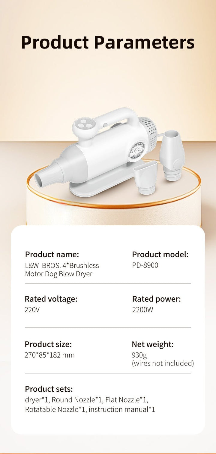 L&amp;W BROS. Pet Dryer: Power Meets Quiet Comfort - Pawtique