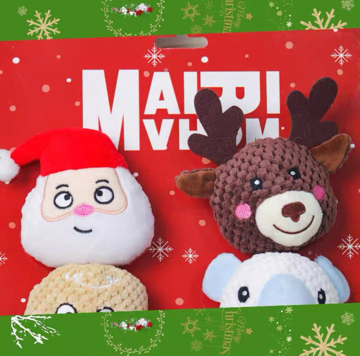 Merry Christmas Pet Chew Toy – 6 - Piece Dog Gift Set - Pawtique