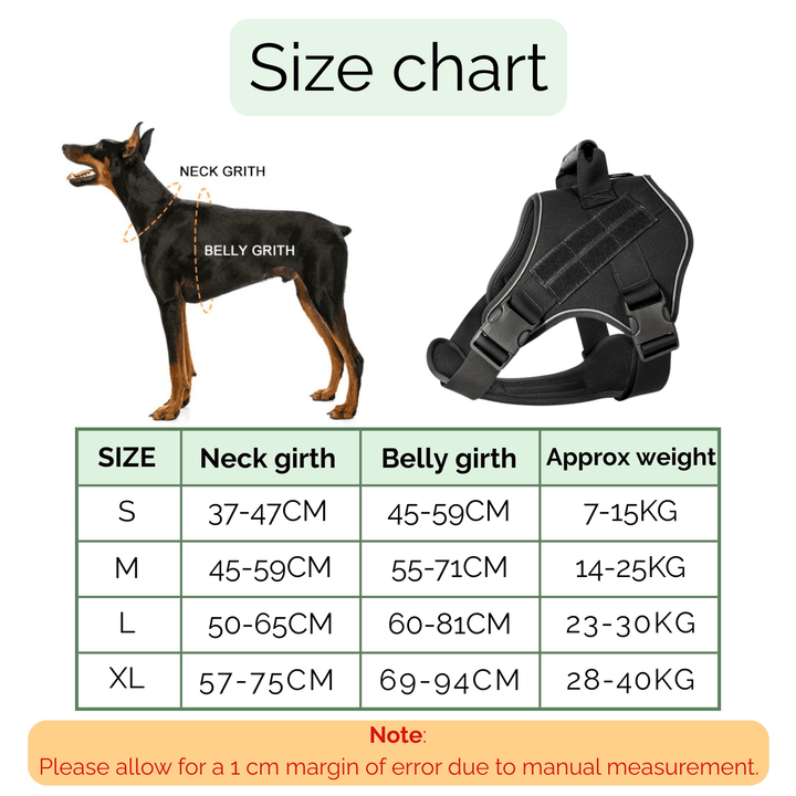 Military Training Harness for Large Dog Breeds - Pawtique