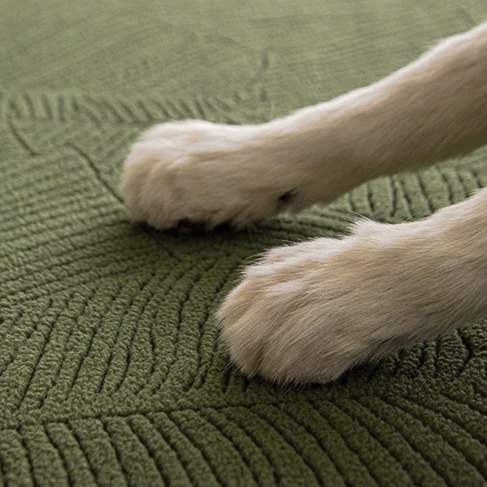 Modern Leaf Jacquard Water-Repellent Anti-Scratch Stretch Full Wrap Sectional Couch Cover - Pawtique