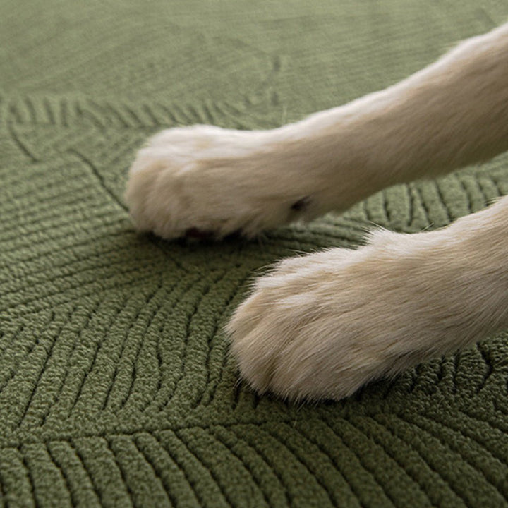 Modern Leaf Jacquard Water-Repellent Anti-Scratch Stretch Full Wrap Sectional Couch Cover - Pawtique