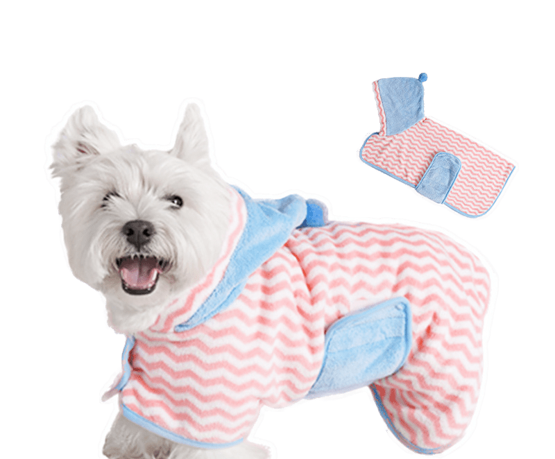 New Quick - Drying Absorbent Pet Bathrobe Towel - Pawtique