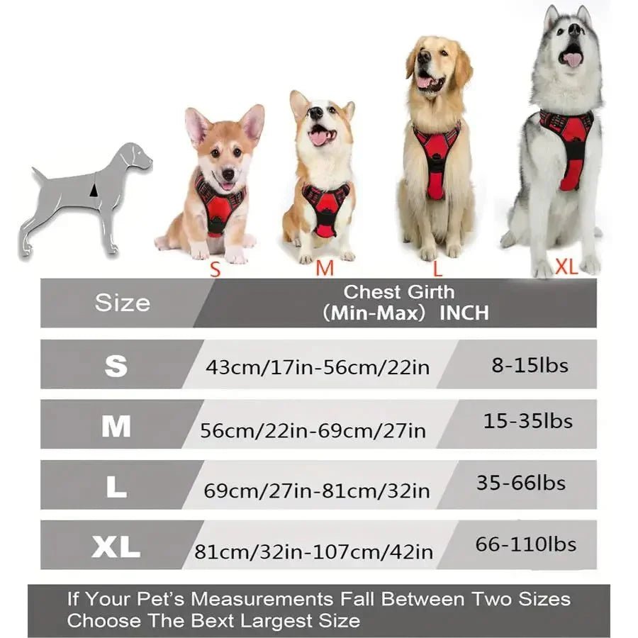 No Pull Dog Harness – For Large Dogs with Front Clip - Pawtique
