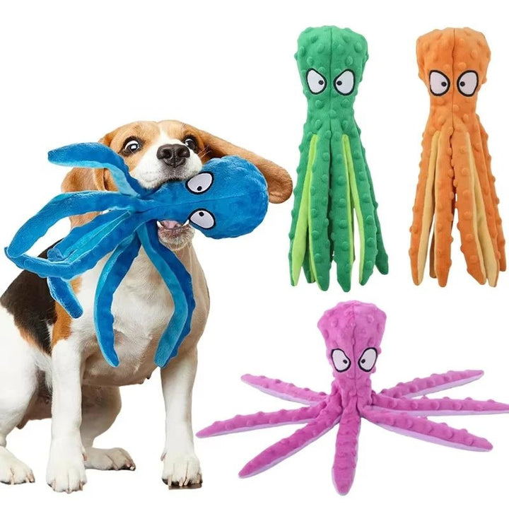 Octopus Plush Squeaky Dog Toy - Pawtique