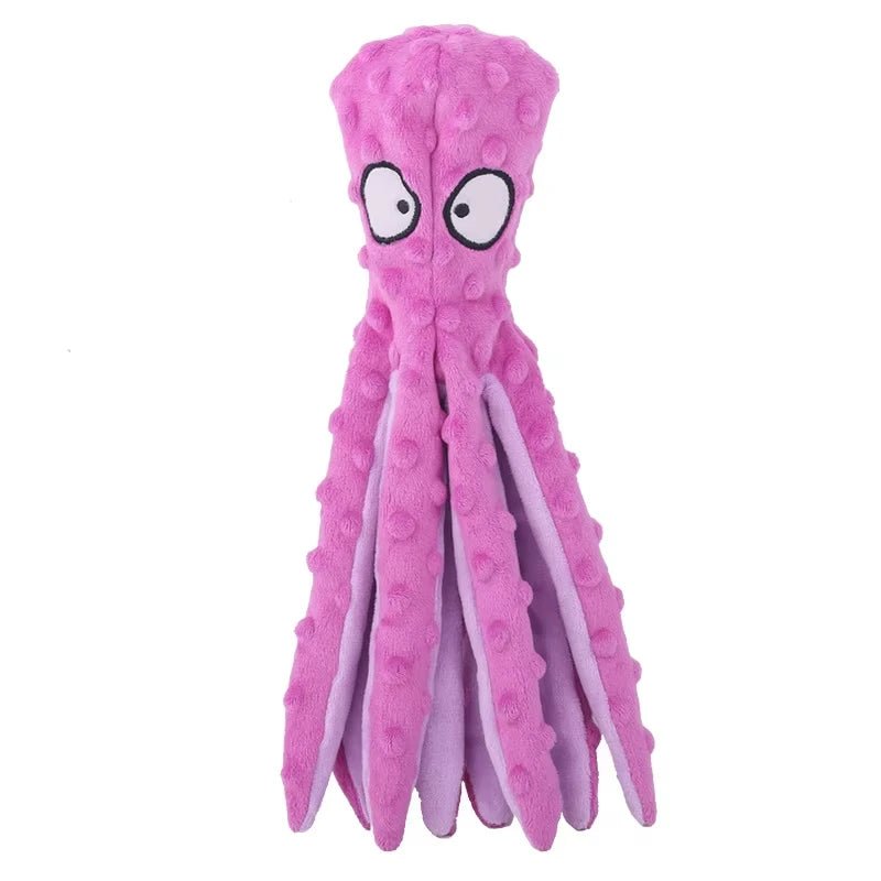 Octopus Plush Squeaky Dog Toy - Pawtique