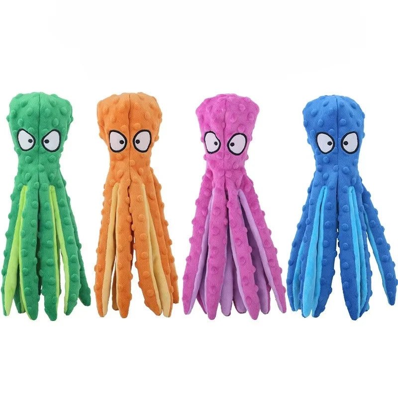Octopus Plush Squeaky Dog Toy - Pawtique
