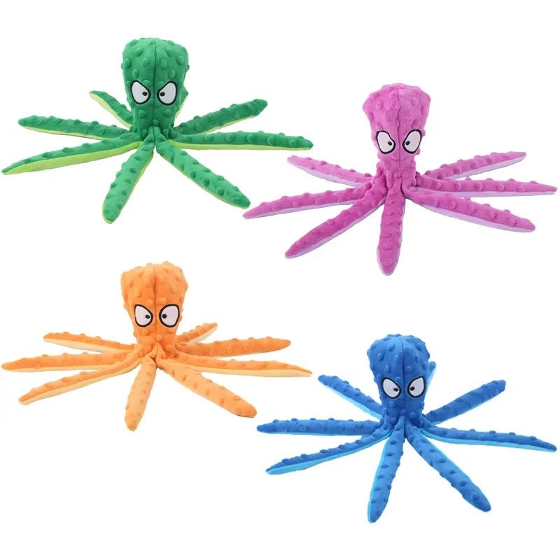 Octopus Plush Squeaky Dog Toy - Pawtique
