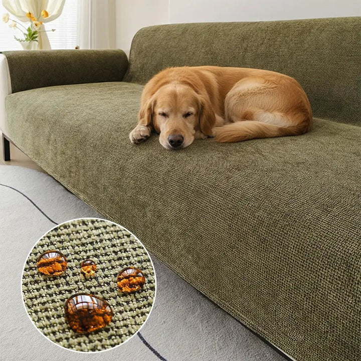 One-Piece Chenille Scratch-Resistant Durable Water-Repellent Non-Slip Couch Cover - Pawtique