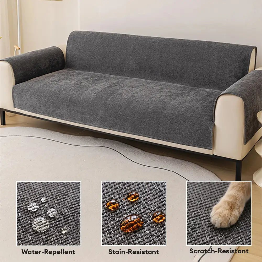 One-Piece Chenille Scratch-Resistant Durable Water-Repellent Non-Slip Recliner Chair Covers - Pawtique