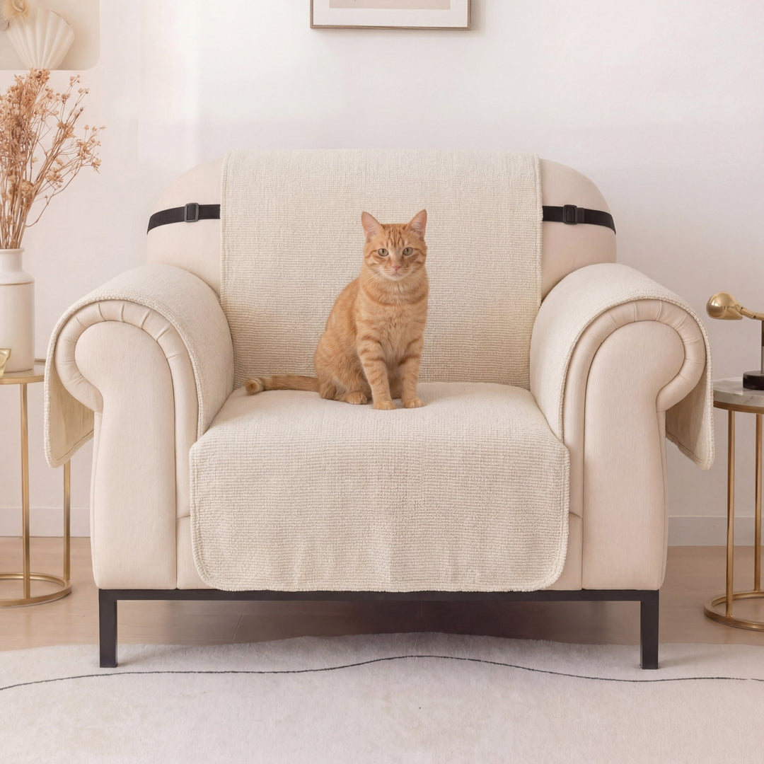 One-Piece Chenille Scratch-Resistant Durable Water-Repellent Non-Slip Recliner Chair Covers - Pawtique