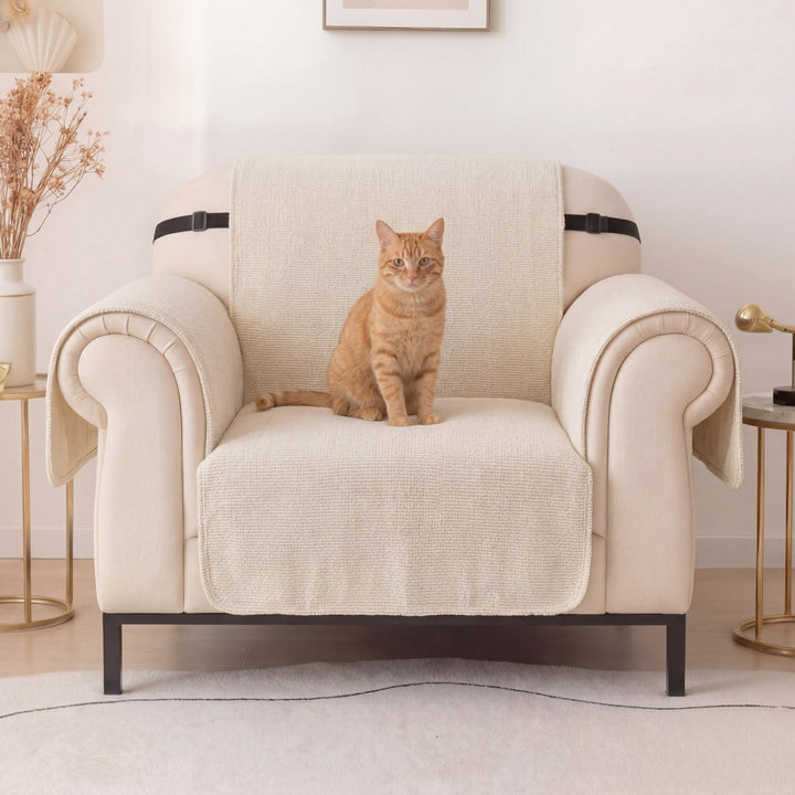 One-Piece Chenille Scratch-Resistant Durable Water-Repellent Non-Slip Recliner Chair Covers - Pawtique
