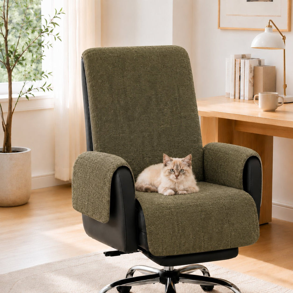 One-Piece Chenille Scratch-Resistant Durable Water-Repellent Non-Slip Recliner Chair Covers - Pawtique
