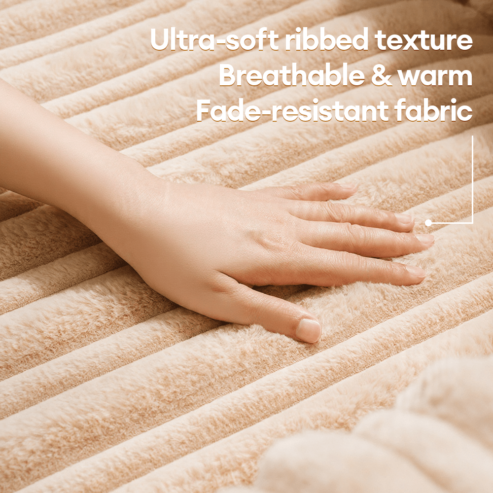 One-Piece Waterproof Pet-Friendly Ribbed Plush Recliner Couch Cover- Cozy Nest - Pawtique