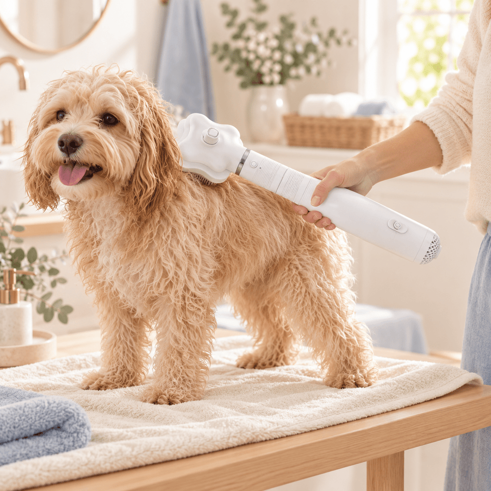 Pawtique AirGroom™ 3-in-1 Pet Dryer Brush - Pawtique