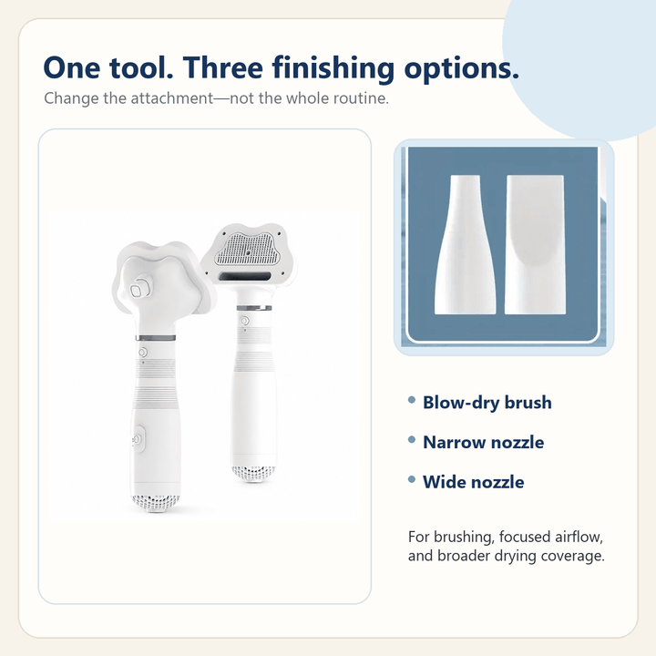 Pawtique AirGroom™ 3-in-1 Pet Dryer Brush - Pawtique