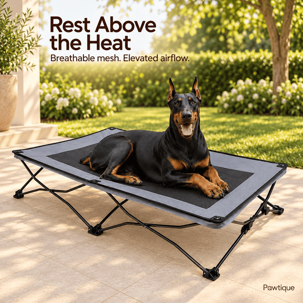 Pawtique AirLift™ Folding Elevated Dog Cot - Pawtique