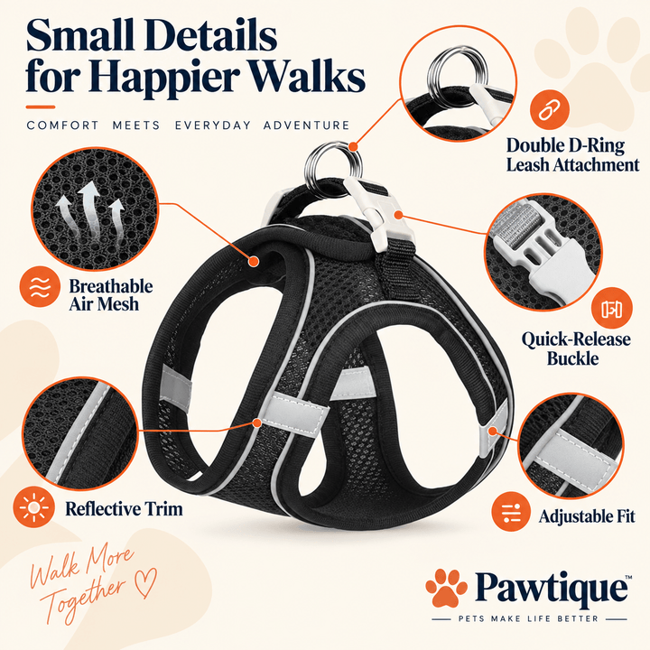 Pawtique AirMesh™ Reflective Step-In Pet Harness - Pawtique