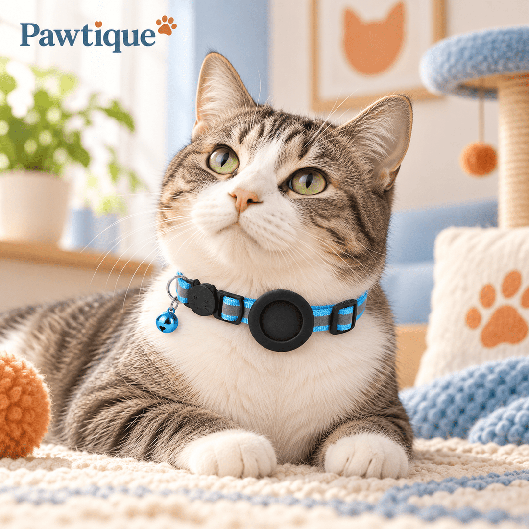 Pawtique AirTag-Compatible Reflective Breakaway Cat Collar - Pawtique