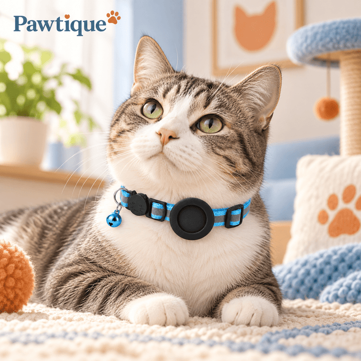 Pawtique AirTag-Compatible Reflective Breakaway Cat Collar - Pawtique
