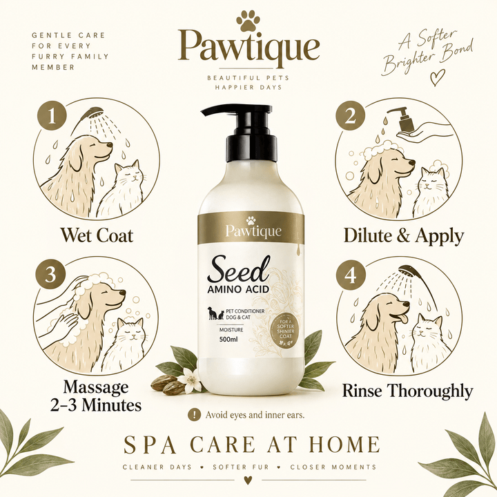 Pawtique AminoSoft™ Pet Conditioner for Dogs &amp; Cats – 500 mL - Pawtique