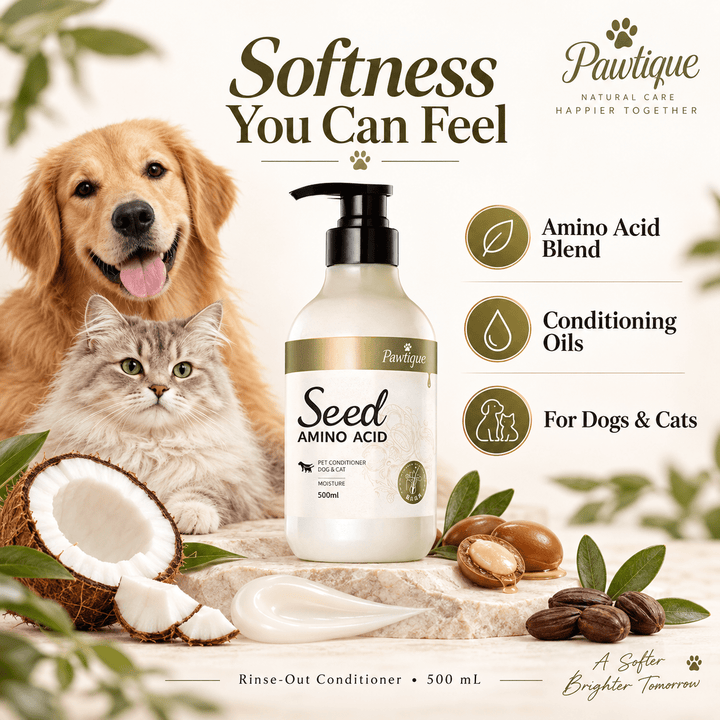 Pawtique AminoSoft™ Pet Conditioner for Dogs &amp; Cats – 500 mL - Pawtique