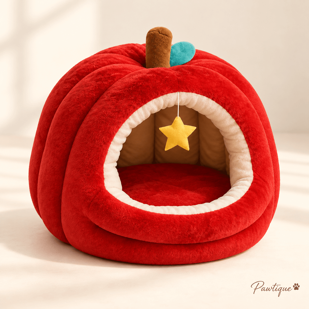 Pawtique AppleNook™ Plush Cat Cave Bed - Pawtique