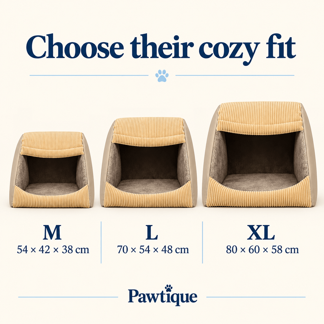 Pawtique ArchHaven™ Semi-Enclosed Dog Bed - Pawtique