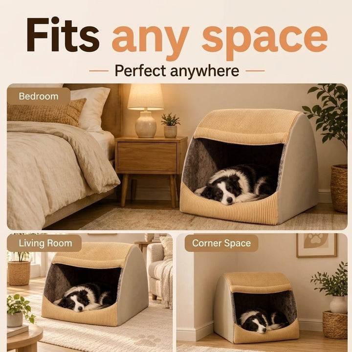Pawtique ArchHaven™ Semi-Enclosed Dog Bed - Pawtique