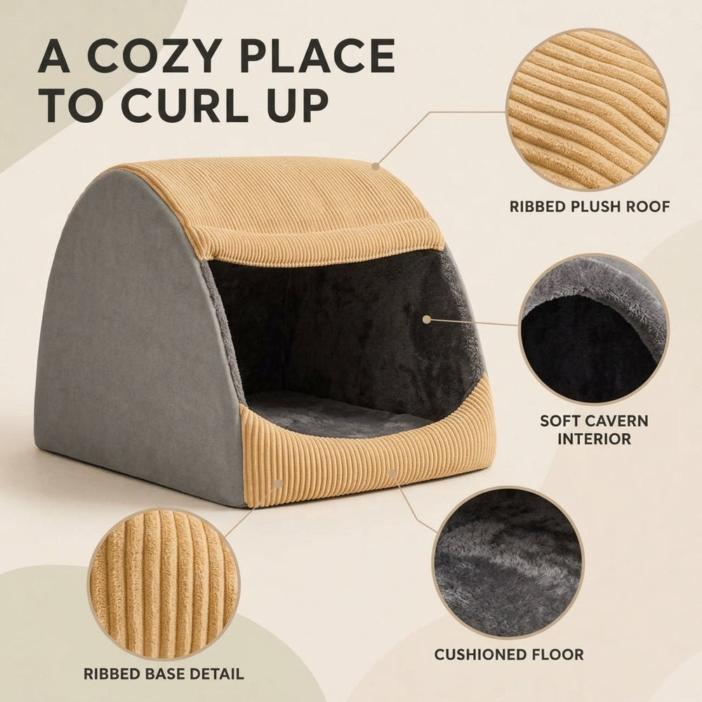 Pawtique ArchHaven™ Semi-Enclosed Dog Bed - Pawtique