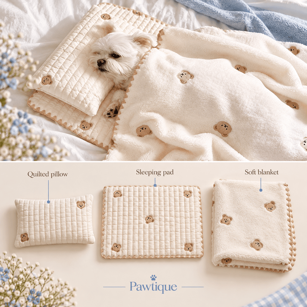 Pawtique BearHug™ 3-Piece Pet Sleep Set - Pawtique