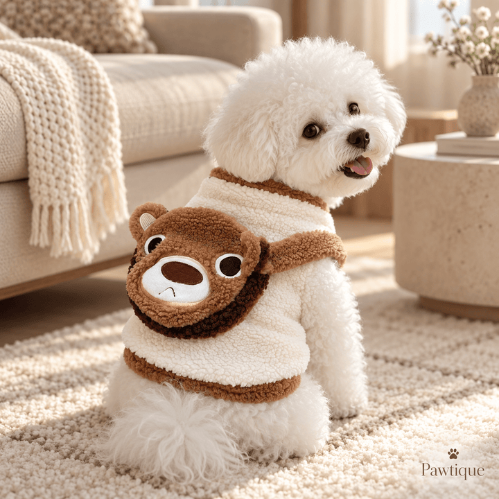 Pawtique BearPouch™ Teddy Fleece Dog Vest - Pawtique