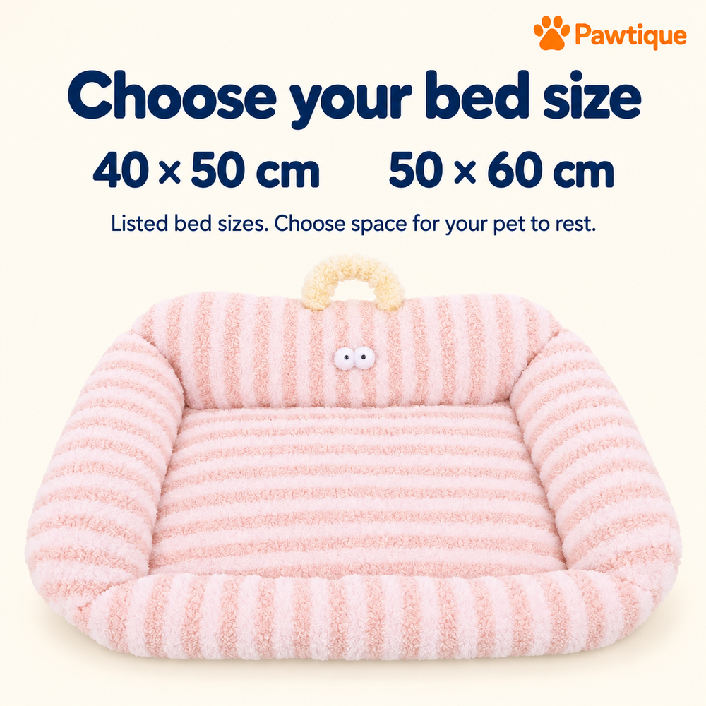 Pawtique Big-Eye Striped Pet Bed — sizes